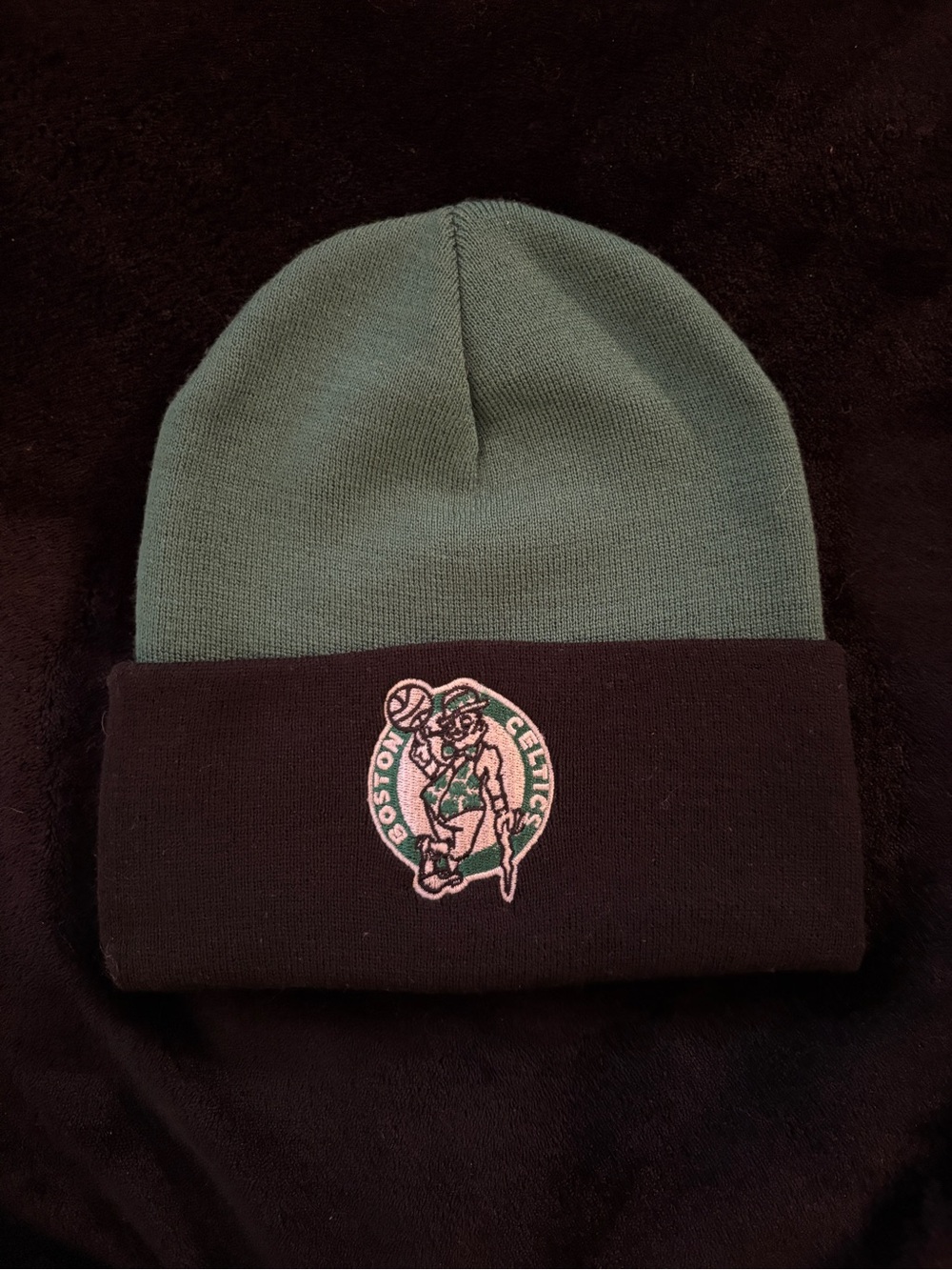 Mitchell & Ness Boston Celtics Beanie Hat Green/Black One Size Pre-Owned